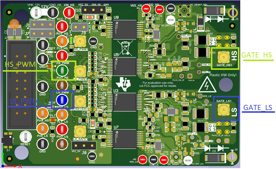 UCC218002QEVM-111 輸出開關(guān)檢查的測試點位置