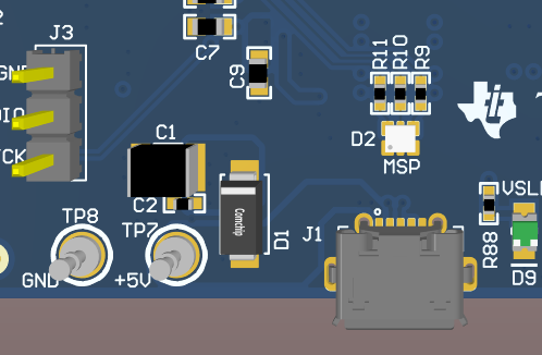 DP83TC815EVM-MC 電源連接