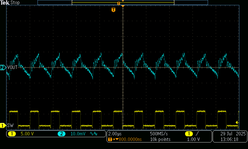 TPS7H4102EVM 電壓紋波 - CH4