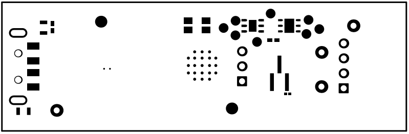 TMF0008 TMF0008EVM 阻焊層（頂部）