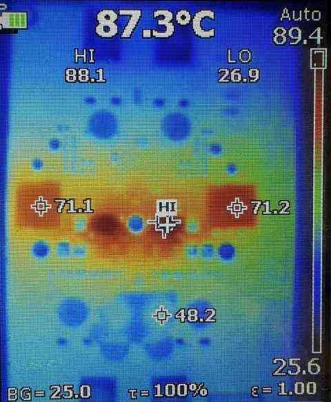 LM5125AEVM-BST Vin = 14.4V，Vout = 45V，POUT = 240W，自然對(duì)流