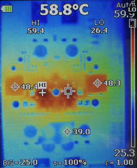 LM5125AEVM-BST Vin = 14.4V，Vout = 24V，POUT = 240W，自然對(duì)流