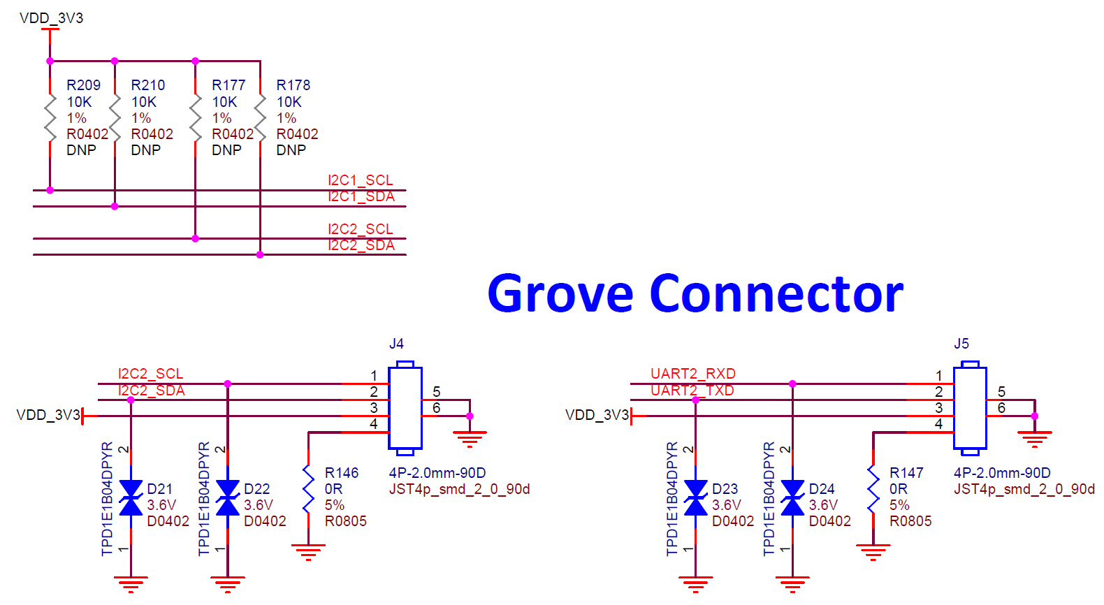 BEAGL-BONE-GRN-ECO Grove 連接器接口方框圖