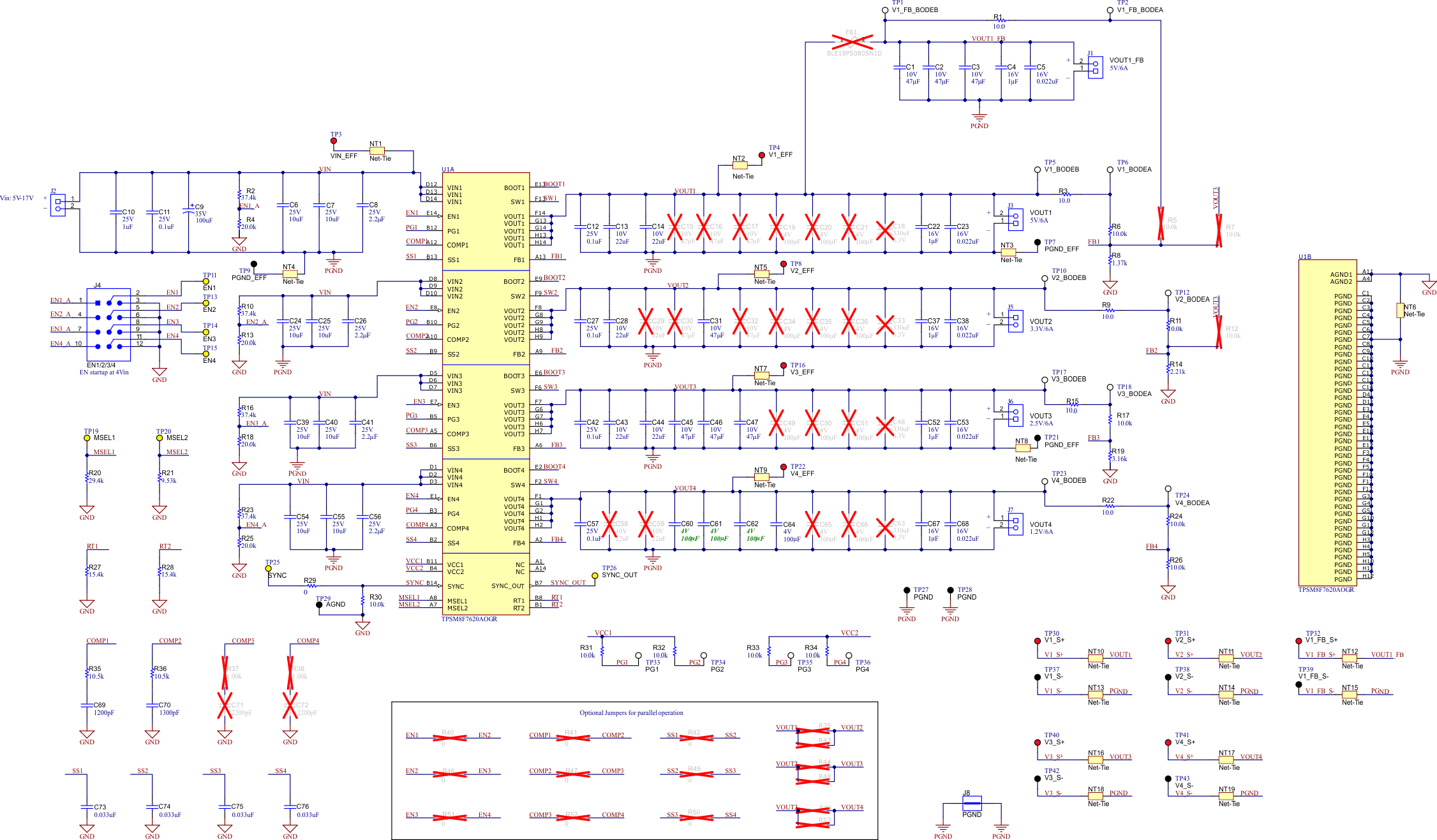 TPSM8F7420EVM TPSM8F7620EVM TPSM8F7620EVM 原理圖