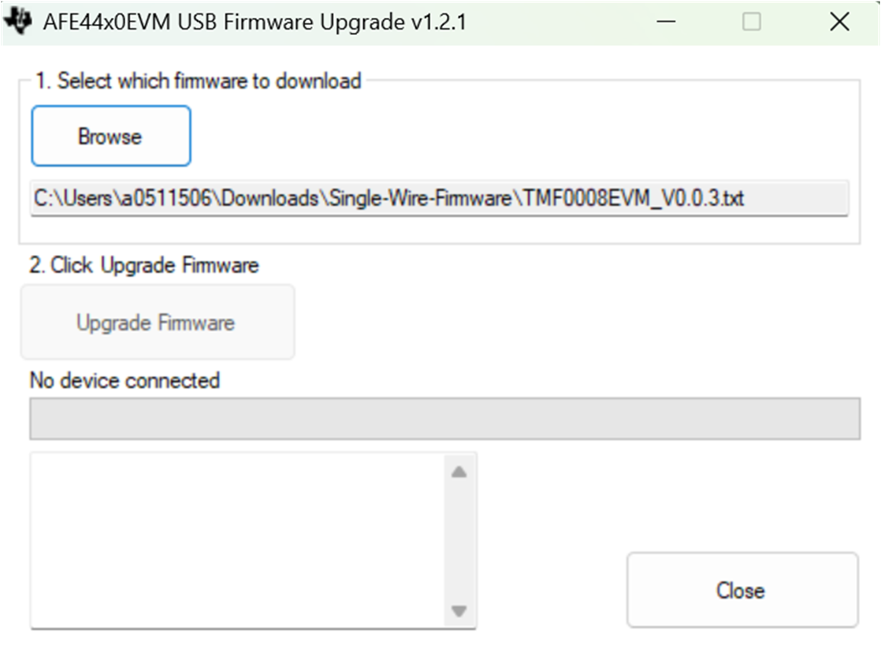 TMF0020EVM, TMF0064EVM 定位固件文件