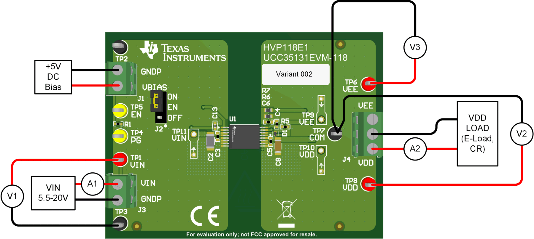 UCC35131EVM-118 典型效率測(cè)量設(shè)置