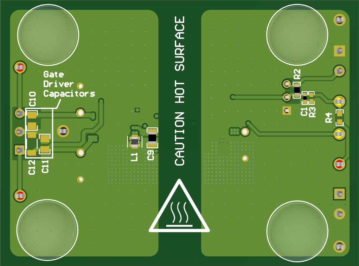 UCC35131EVM-118 經(jīng)全面組裝的 3D 底視圖