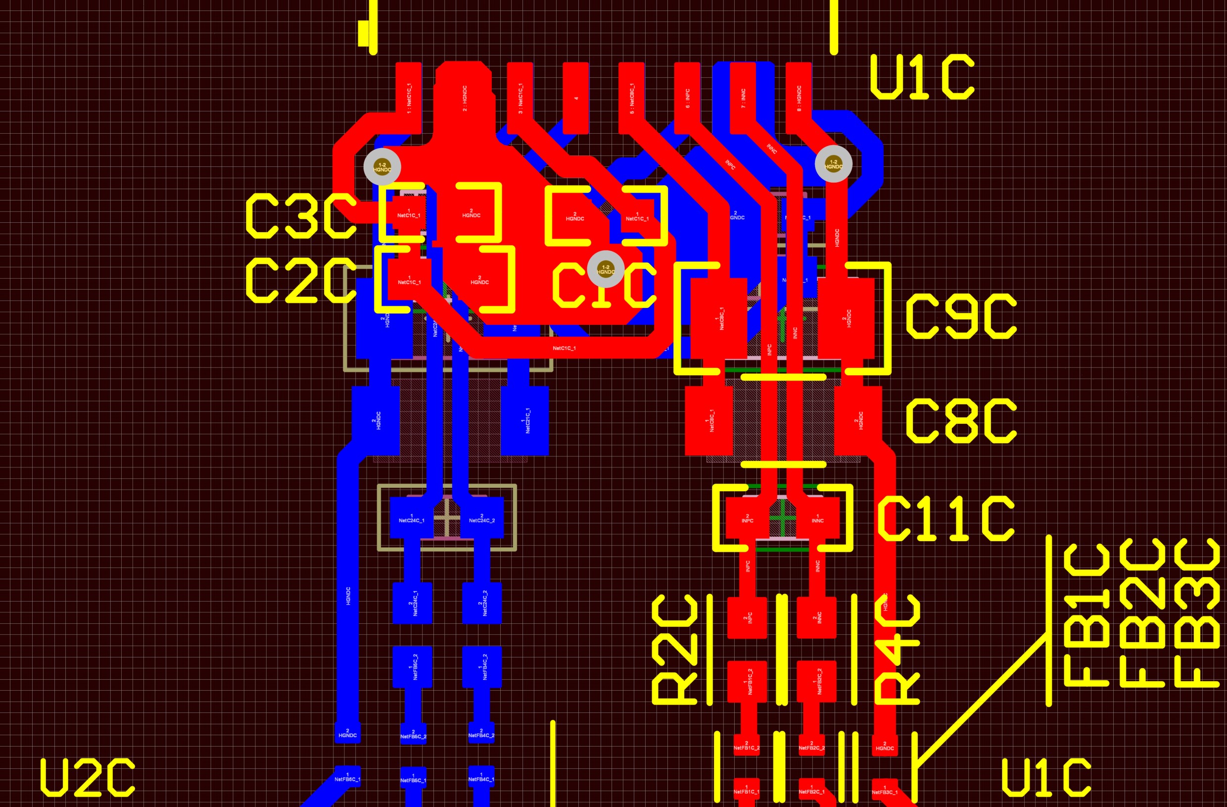  多個(gè) AMC3301 器件的建議布局