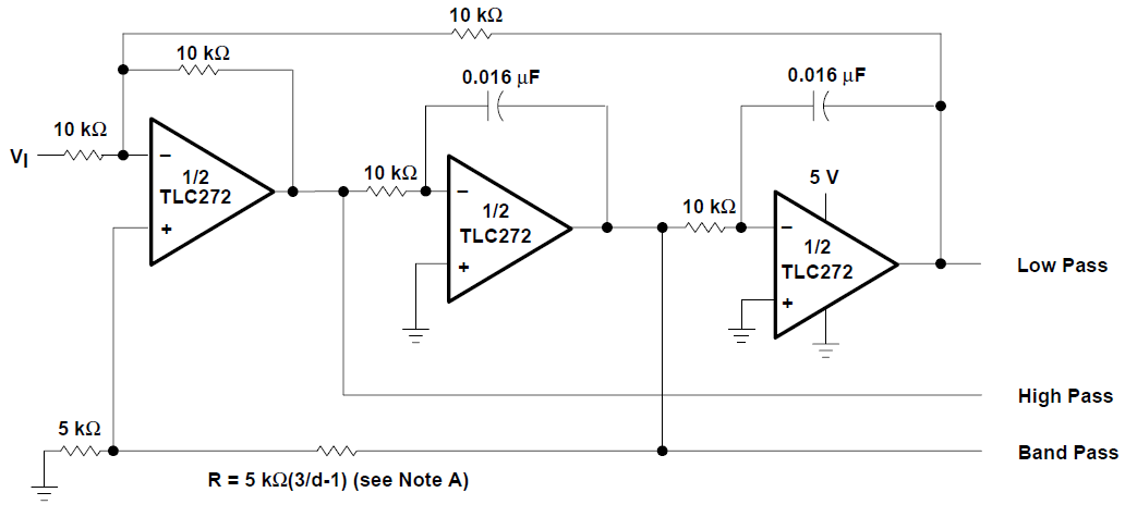 TLC272 TLC272A TLC272B TLC277 狀態(tài)變量濾波器