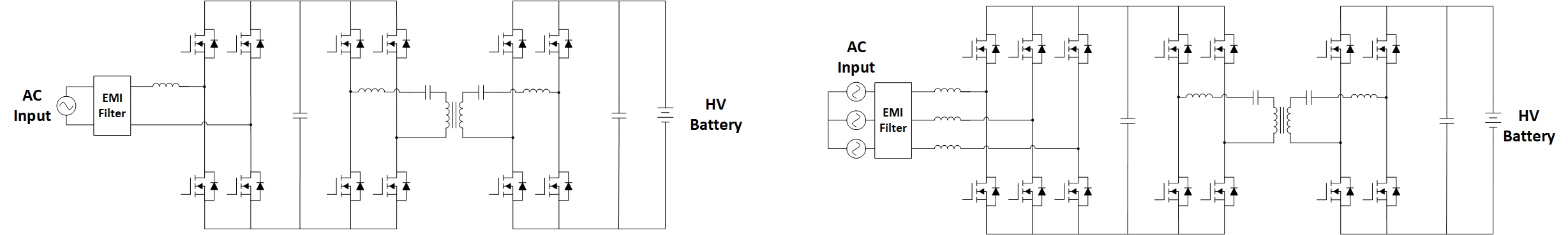  雙級 OBC 的方框圖