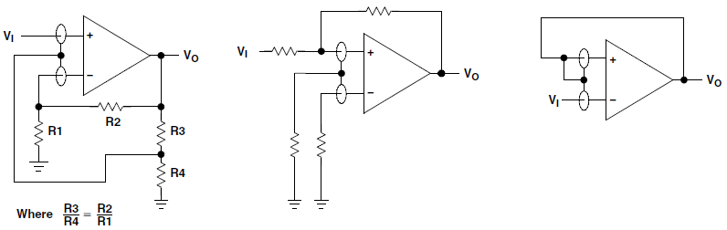 TLE2071 TLE2071A TLE2071AM TLE2071M TLE2072 TLE2072A TLE2072AM TLE2072M TLE2074 TLE2074A TLE2074AM TLE2074M 使用防護(hù)環(huán)