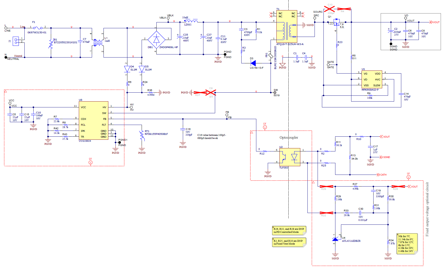 UCG28824EVM-124 UCG28824EVM-124 電路原理圖