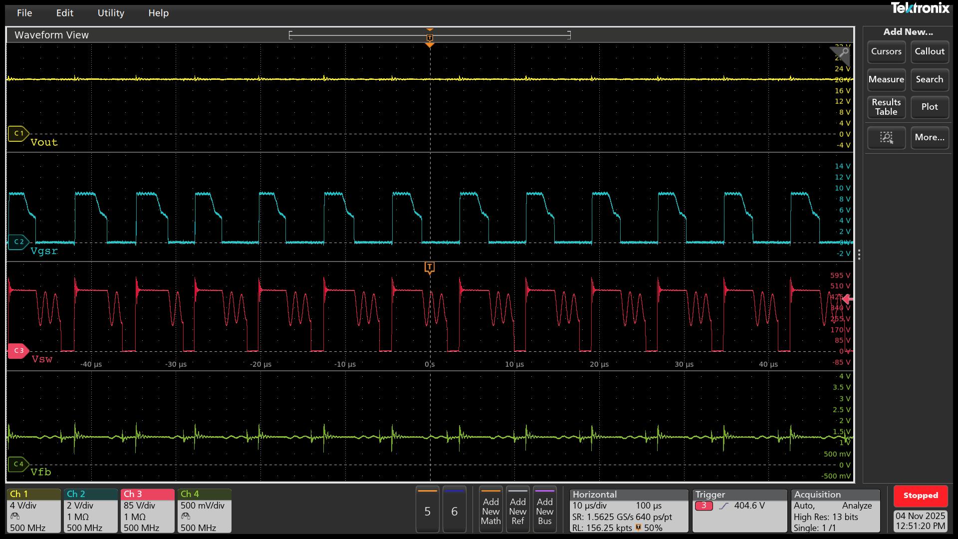 UCG28824EVM-124 Vin = 230Vac，Vout = 20V