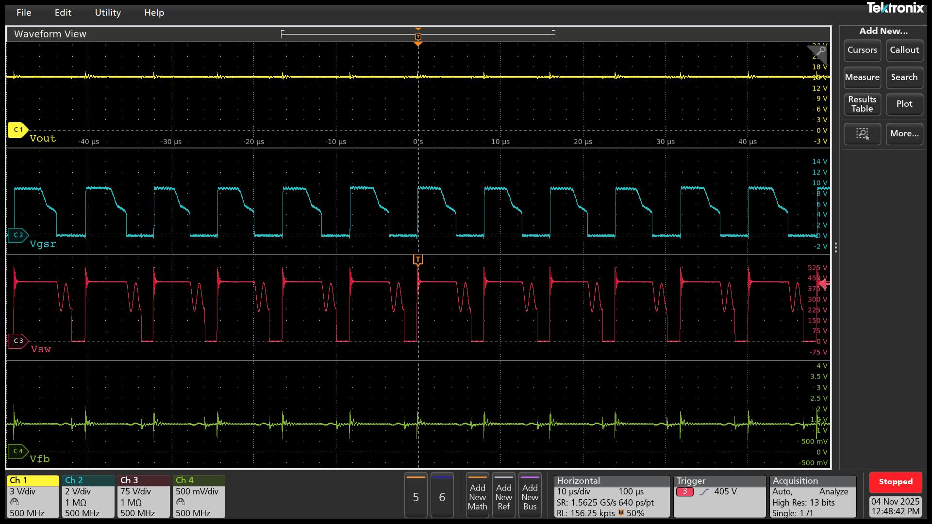 UCG28824EVM-124 Vin = 230Vac，Vout = 15V