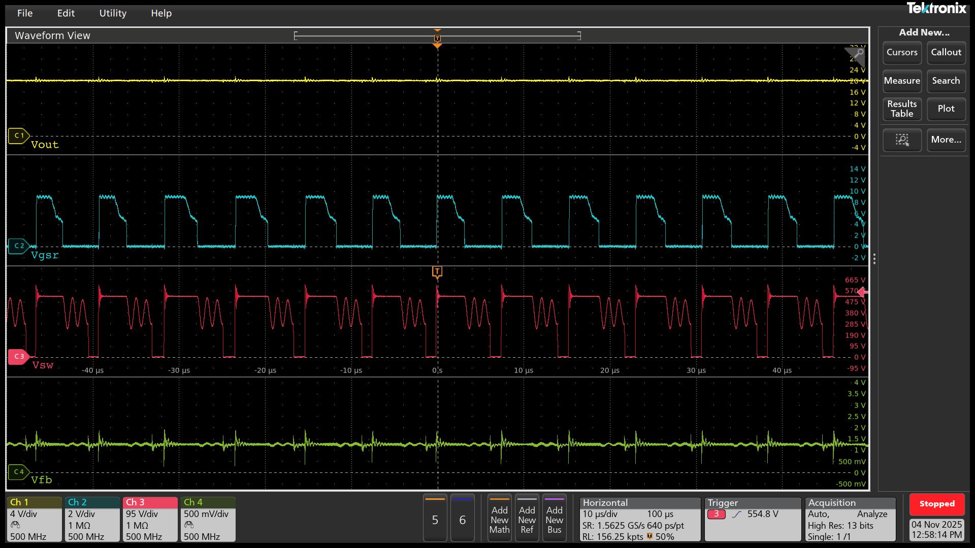 UCG28824EVM-124 Vin = 264Vac，Vout = 20V
