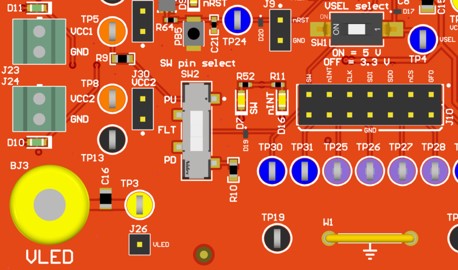 TCAN24XXEVM VCC1、VCC2、VLED 和 VSEL