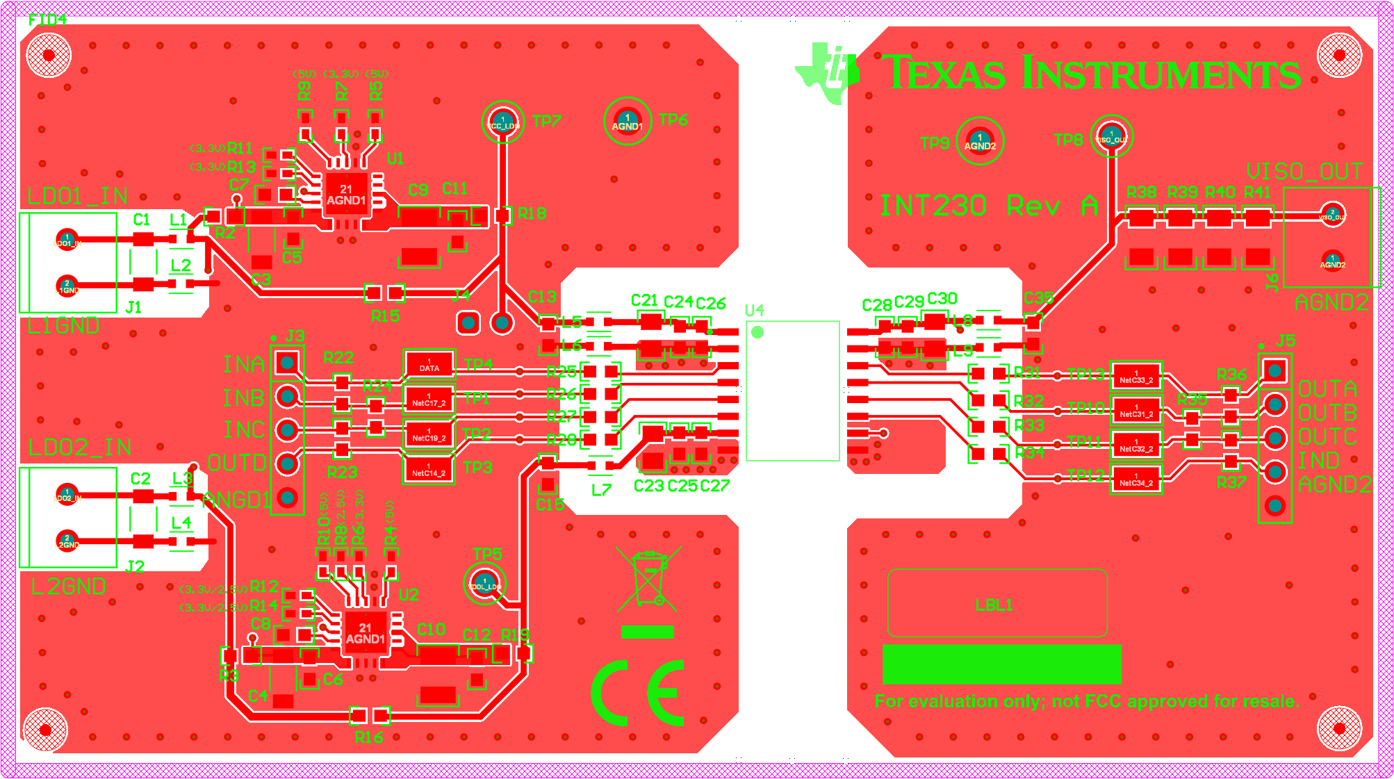 ISOW6441DWEEVM ISOW6441DWEEVM PCB 布局 - 頂層