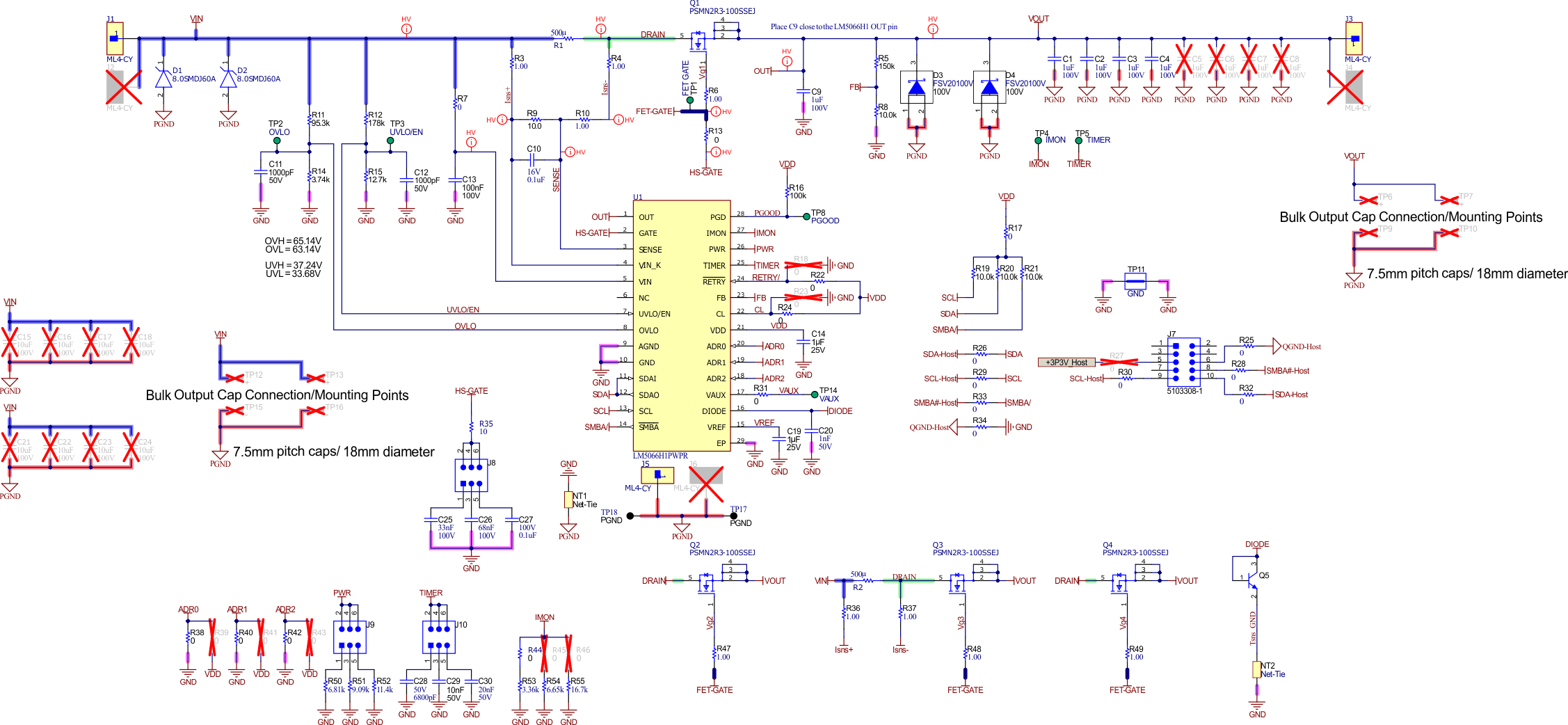 LM5066H1EVM LM5066H1EVM 板原理圖